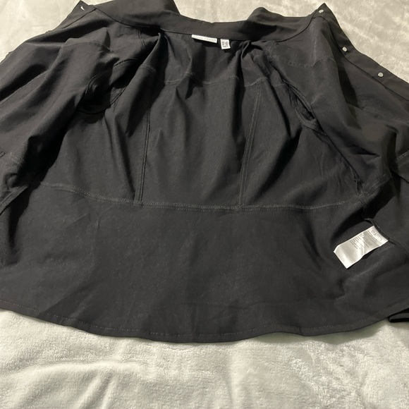 Susan Graver Women’s 1X Uptown Stretch Button Front Peplum Jacket Black - Picture 7 of 12